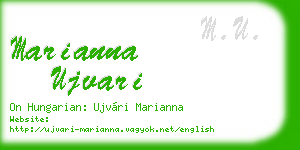 marianna ujvari business card